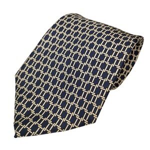 Jos. A. Bank Executive Collection Mens Necktie Tie Blue Beige Silk Geometric USA